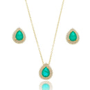 Brinco Gota Pequeno  & Cravejado Coleção Femme 2-52