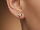Brinco Pequeno  & Cravejado 2-29 Banho:Ouro 18k