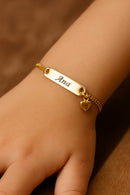 Pulseira Personalizada Plaquinha com Pingente Coração 6-28