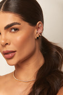 Brinco Ponto de Luz Quadrado Preto Ônix PP 1-107