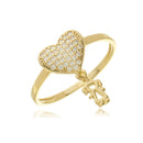 Anel Coração Menina 9-10