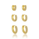 Brinco Argola Cravejada Trio P  8-148