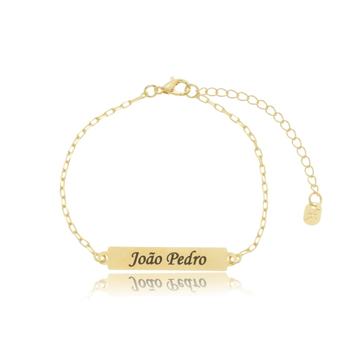 Pulseira Infantil Personalizada Plaquinha  6-31