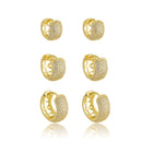 Brinco Argola Cravejada Trio G 8-288