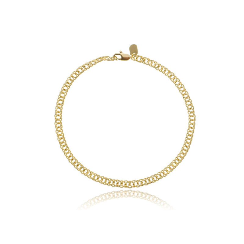 Pulseira masculina elos banhada a ouro 18k