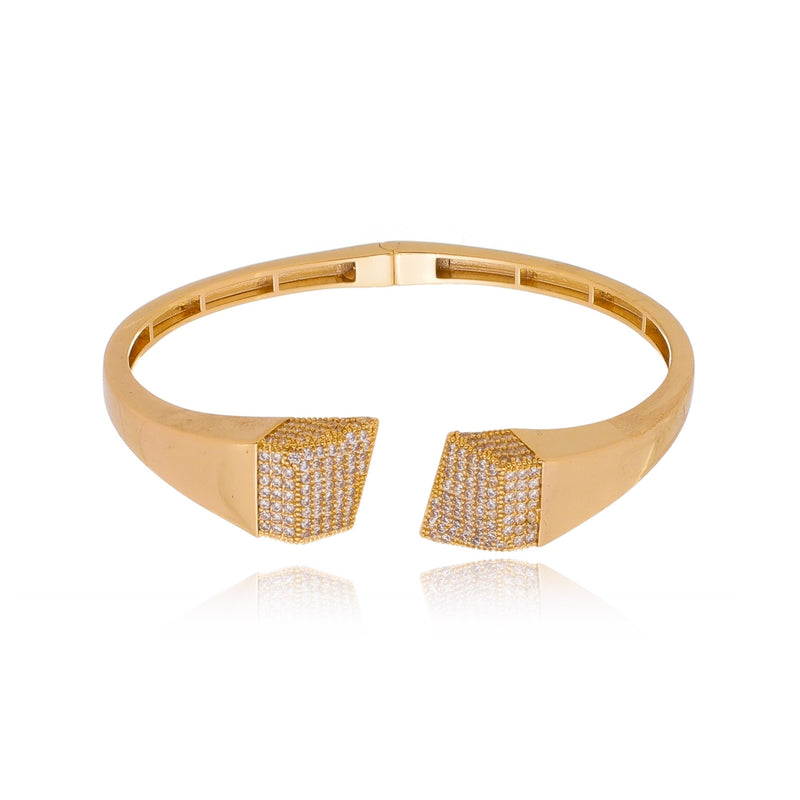 Bracelete com detalhes Cravejados Ouro 18K