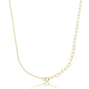 Colar Corrente Diamantada com elos de Coraçãoes 10-54