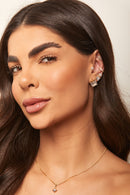 Brinco Ponto de Luz Quadrado Cristal P 1-90